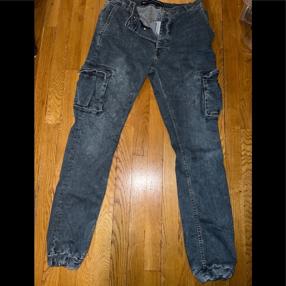 Other - MENS CUFFED CARGO DENIM PANTS